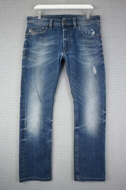 Diesel Thavar Slim Skinny Stretch Distressed Jeans Men's Blue Size 31x32